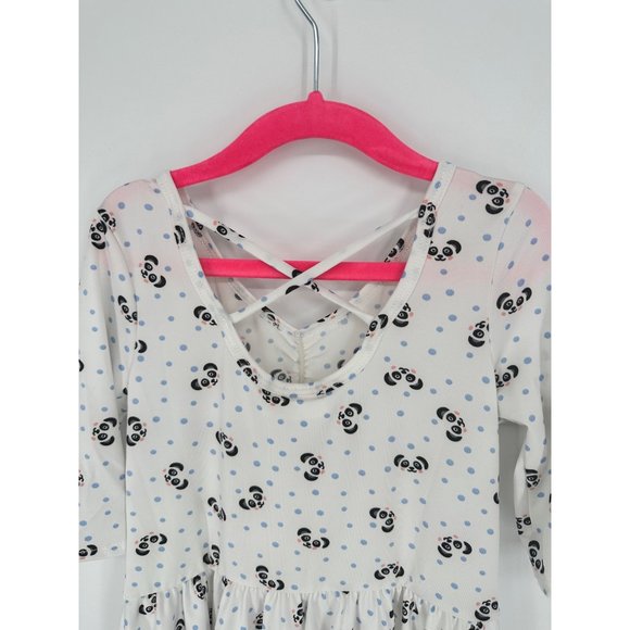Dotdotsmile Ballerina Dress Size 5/6 White with Black Panda Bear Print NWT - Picture 4 of 5